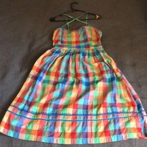 Rainbow checkered midi dress - Size 6